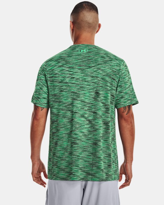 Men's UA Seamless Wave Short Sleeve, Green, pdpMainDesktop image number 1